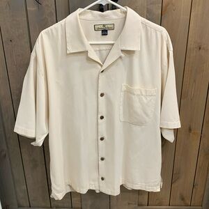 Tommy Bahama Cream-White Camp Shitt